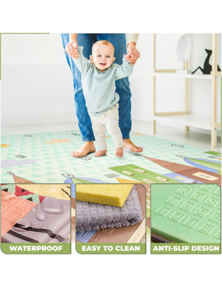Alfombra de Juego Plegable Sorbus 1.78x2m Impermeable Niños Alfombra de Juego Plegable Sorbus 1.78x2m Impermeable Niños