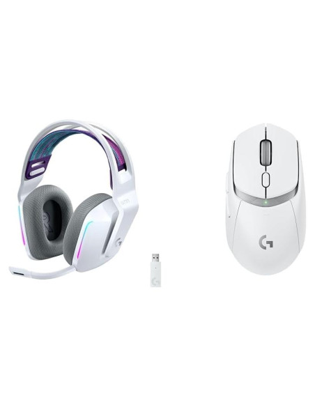Auriculares Inalámbricos Logitech G733 + Ratón G309 - Blanco Auriculares Inalámbricos Logitech G733 + Ratón G309 - Blanco
