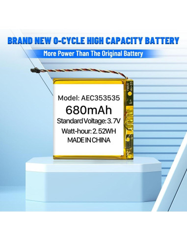 Batería de Reemplazo AEC353535 680mAh Li-Polímero para Beats Solo 2/3