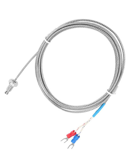 Termopar tipo K Wal front con tornillo M6 y cable 2m Termopar tipo K Wal front con tornillo M6 y cable 2m