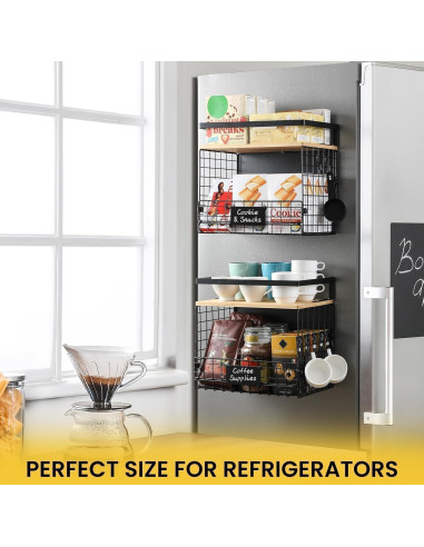 Estante Magnético Snuvid con Parte Superior de Bambú 33x19.8cm