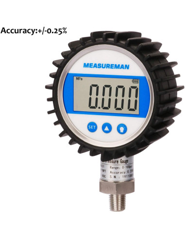 Manómetro Digital Measureman 0-100psi 3-1/8" Acero Inoxidable