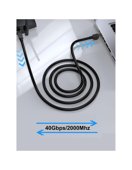 Cable Ethernet Cat 8 Dacrown 10.67 m SFTP Alta Velocidad Cable Ethernet Cat 8 Dacrown 10.67 m SFTP Alta Velocidad