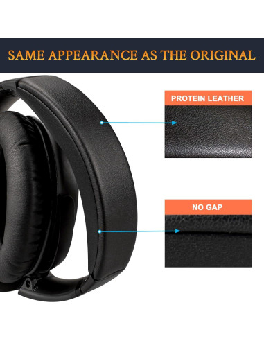 Funda de diadema SOULWIT para Bose QuietComfort 45 y SE - Negro