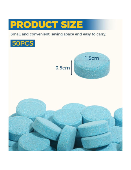 50 Tabletas Limpiaparabrisas UBOG, Detergente Concentrado 100g 50 Tabletas Limpiaparabrisas UBOG, Detergente Concentrado 100g