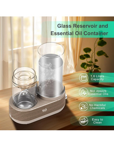 Difusor de Aceite Esencial Y&O 1600ml con Apagado Automático