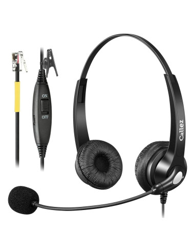 Auricular Callez RJ9 con Micrófono Cancelación de Ruido