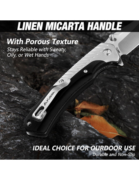 Cuchillo de bolsillo FLISSA plegable 8.5 cm acero inoxidable Cuchillo de bolsillo FLISSA plegable 8.5 cm acero inoxidable