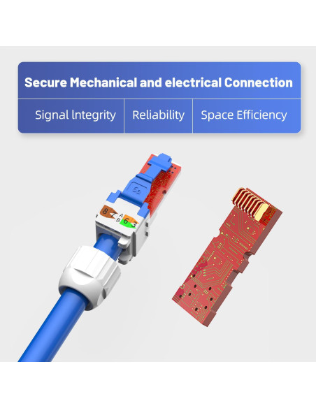 Conectores RJ45 Cat6 UTP Hnya - Paquete de 6, Sin Herramientas Conectores RJ45 Cat6 UTP Hnya - Paquete de 6, Sin Herramientas