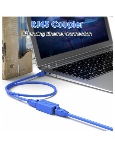 Acoplador Ethernet RJ45 Oneme Cat6 Femenino a Femenino - 10 Piezas Azul