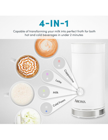Espumador de Leche AROMA AFR-350 200ml 4-en-1 Eléctrico