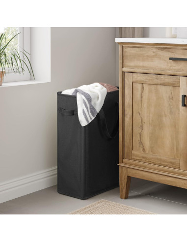 Cesta de Ropa Plegable Chrislley 45L Negra 38x20x55 cm