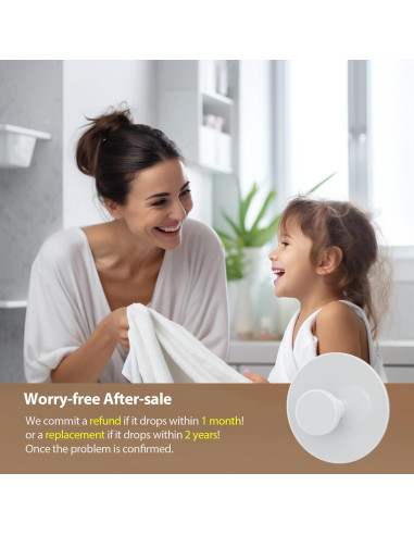 Gancho Adhesivo para Pared Bussdis 4 Piezas Acero Inoxidable Blanco
