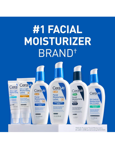 CeraVe Loción Hidratante Facial AM SPF 30 85g - No Comedogénico