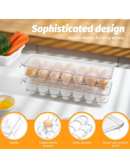 Soporte de Huevos Apilable cuteSun - 2 Paquetes, 28 Huevos Soporte de Huevos Apilable cuteSun - 2 Paquetes, 28 Huevos