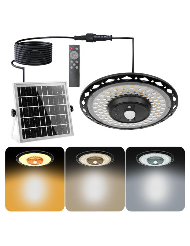 Luz Colgante Solar CREATESTAR 3000LM con Sensor de Movimiento