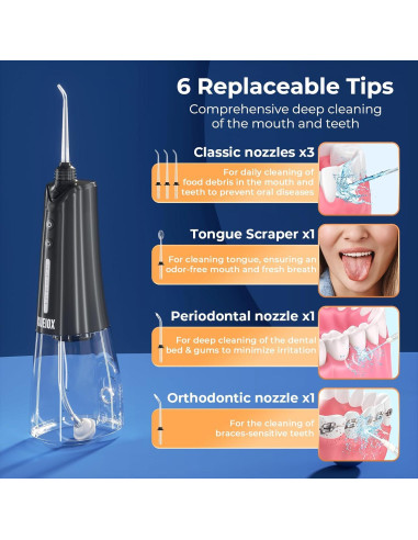 Cepillo de dientes eléctrico KUEIOX CP-01 con irrigador 320ml