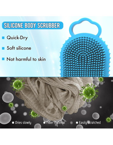 Exfoliador de cuero cabelludo Aholicshop de silicona 15cm