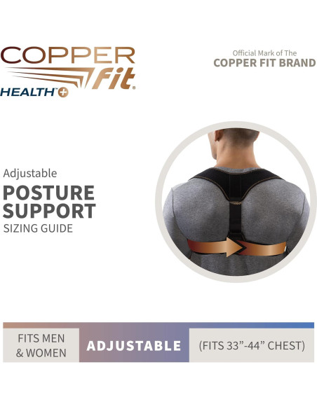 Soporte de Postura Ajustable Copper Fit Unisex 84-112 cm Soporte de Postura Ajustable Copper Fit Unisex 84-112 cm
