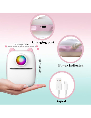 Impresora de Etiquetas Térmica Funducts Mini Bluetooth 11 Rollos