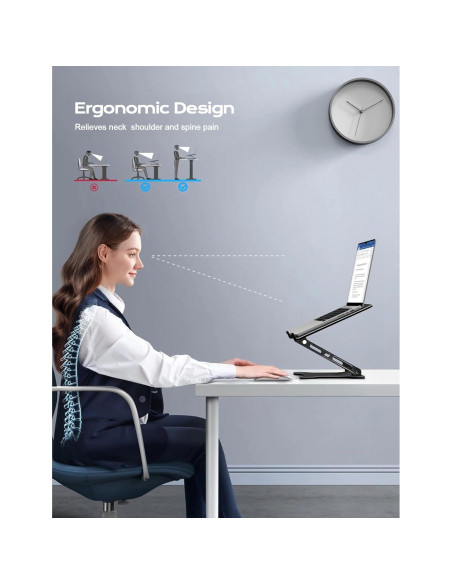 Soporte de Laptop Ajustable LOXP NH02B Ergonómico 10-15.6" Soporte de Laptop Ajustable LOXP NH02B Ergonómico 10-15.6"