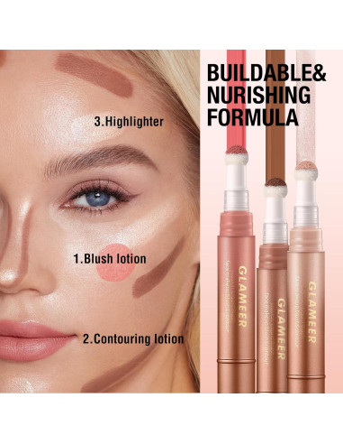 Bastón de Rubor Líquido GLAMEER 29.57 ml Color Rosa3