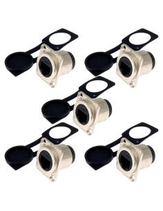 5 Conectores RJ45 CAT6 D-Type Montaje en Panel ANMBEST