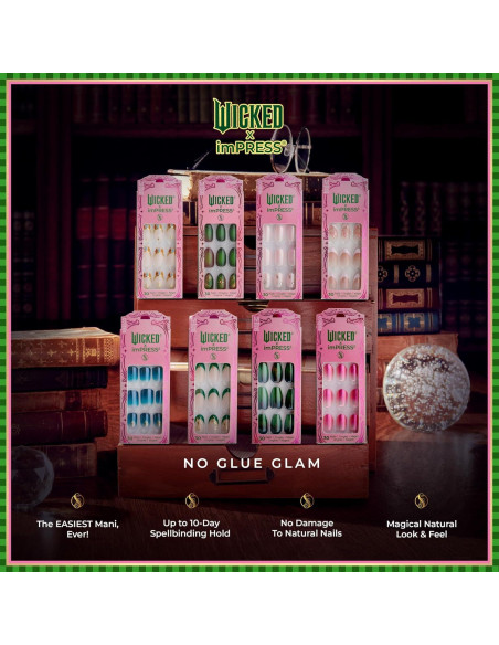 Uñas Postizas KISS Wicked X imPRESS Color Flotando sobre OZ Uñas Postizas KISS Wicked X imPRESS Color Flotando sobre OZ