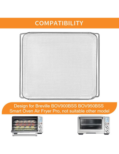 Cesta de Freidora de Aire Breville 41.91 x 29.97 cm Acero Inoxidable Cesta de Freidora de Aire Breville 41.91 x 29.97 cm Acero Inoxidable