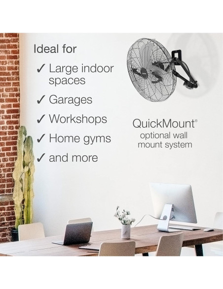 Ventilador de Pared Lasko H20660 20" Negro 3 Velocidades con Control Remoto Ventilador de Pared Lasko H20660 20" Negro 3 Velocidades con Control Remoto