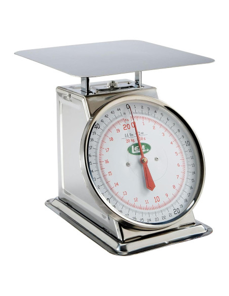 Escala de Acero Inoxidable LEM 20 kg, Dial 20 cm, 24x24 cm Escala de Acero Inoxidable LEM 20 kg, Dial 20 cm, 24x24 cm