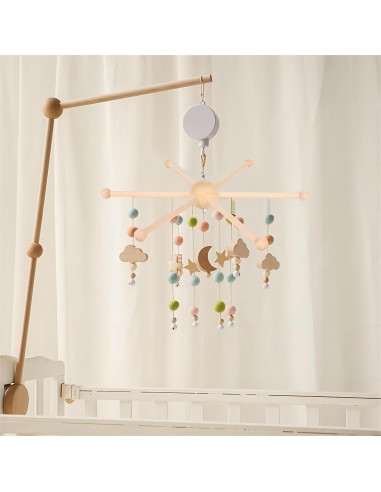 Kit de Colgante de Cuna de Madera HEEPDD con 6 Piernas