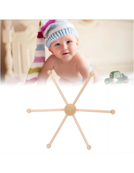 Kit de Colgante de Cuna de Madera HEEPDD con 6 Piernas Kit de Colgante de Cuna de Madera HEEPDD con 6 Piernas
