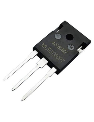 Diodo Rectificador Rápido MUR3060PT 30A 600V ASEMI - Paquete de 5