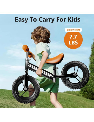Bicicleta de Equilibrio M SANMERSEN 12" Ajustable Niños 2-5 Años
