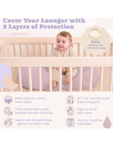 Cubierta de Cuna SnuggleKid 100% Impermeable Algodón Orgánico