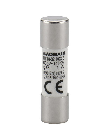 Soporte de Fusible Cilíndrico Baomain RT18-32 10x38mm 1A