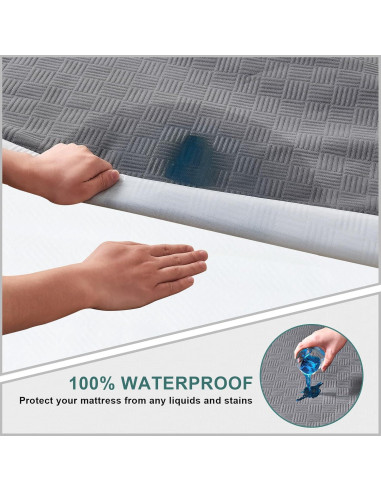 Protector de Colchón Completo Inooro Impermeable 190.5x137.2cm