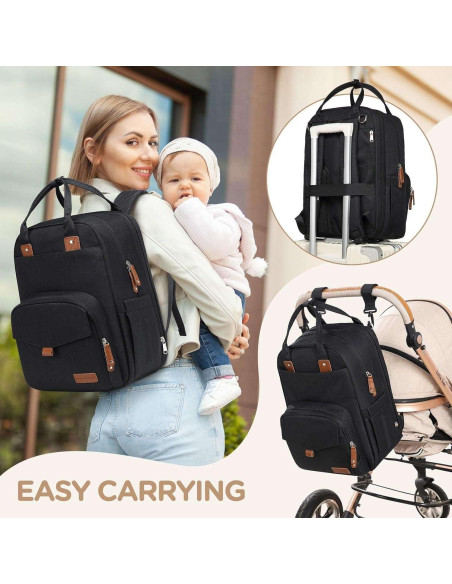 Mochila Expandible para Pañales Unisex - 35L, Duales Compartimentos Mochila Expandible para Pañales Unisex - 35L, Duales Compartimentos