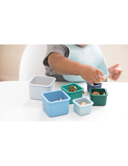 Tazas Apilables Bella Tunno Happy Stacks - Silicona Montessori Azul Tazas Apilables Bella Tunno Happy Stacks - Silicona Montessori Azul
