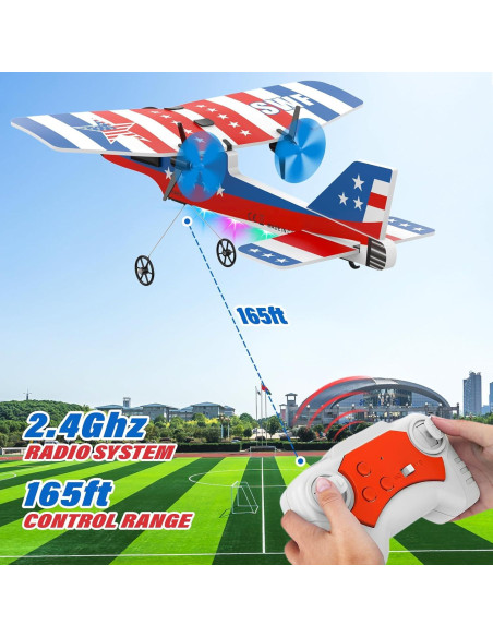Avión RC Meizhou KF800 Azul con 3 Baterías y Giroscopio Avión RC Meizhou KF800 Azul con 3 Baterías y Giroscopio