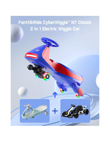 Coche Eléctrico Wiggle FanttikRide 6V Azul con Bluetooth