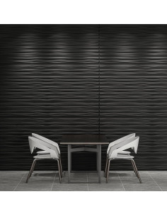 Paneles de Pared 3D Art3d PVC Negro 120x60 cm - Paquete de 6 2