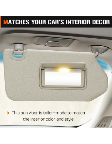 Visera Solar Beige Lado Derecho AEagle para Nissan Pathfinder 2013-2018