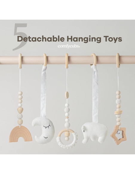 Gimnasio de Juego de Madera Comfy Cubs Rubor - 5 Juguetes