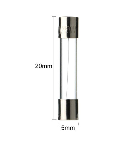 Kit de Soporte de Fusible AGC 5x20mm + 150 Fusibles Vidrio