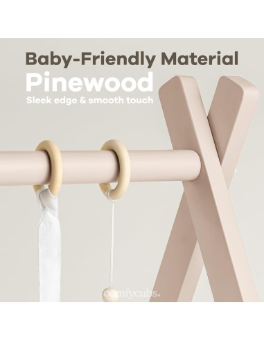 Gimnasio de Juego de Madera Comfy Cubs Rubor - 5 Juguetes