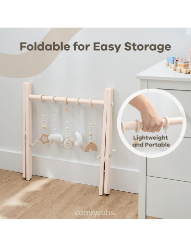 Gimnasio de Juego de Madera Comfy Cubs Rubor - 5 Juguetes