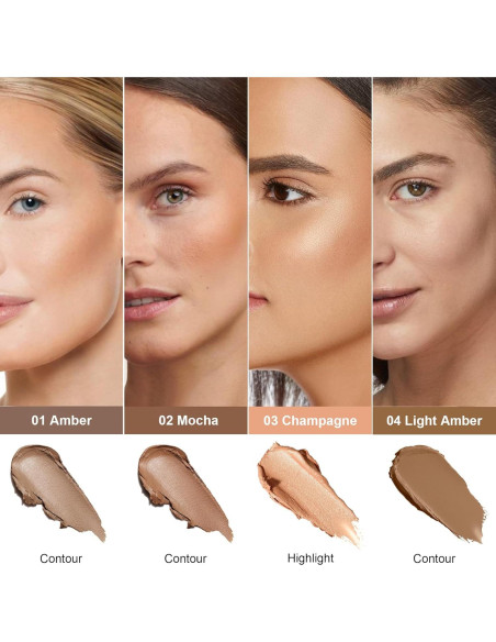 Barra de Contorno FV 01 Ámbar para Piel Clara, Resistente al Agua Barra de Contorno FV 01 Ámbar para Piel Clara, Resistente al Agua