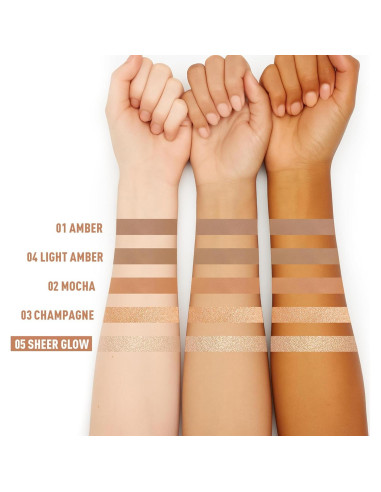 Barra de Contorno FV 01 Ámbar para Piel Clara, Resistente al Agua